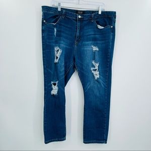 Judy Blue Distressed Blue Capris